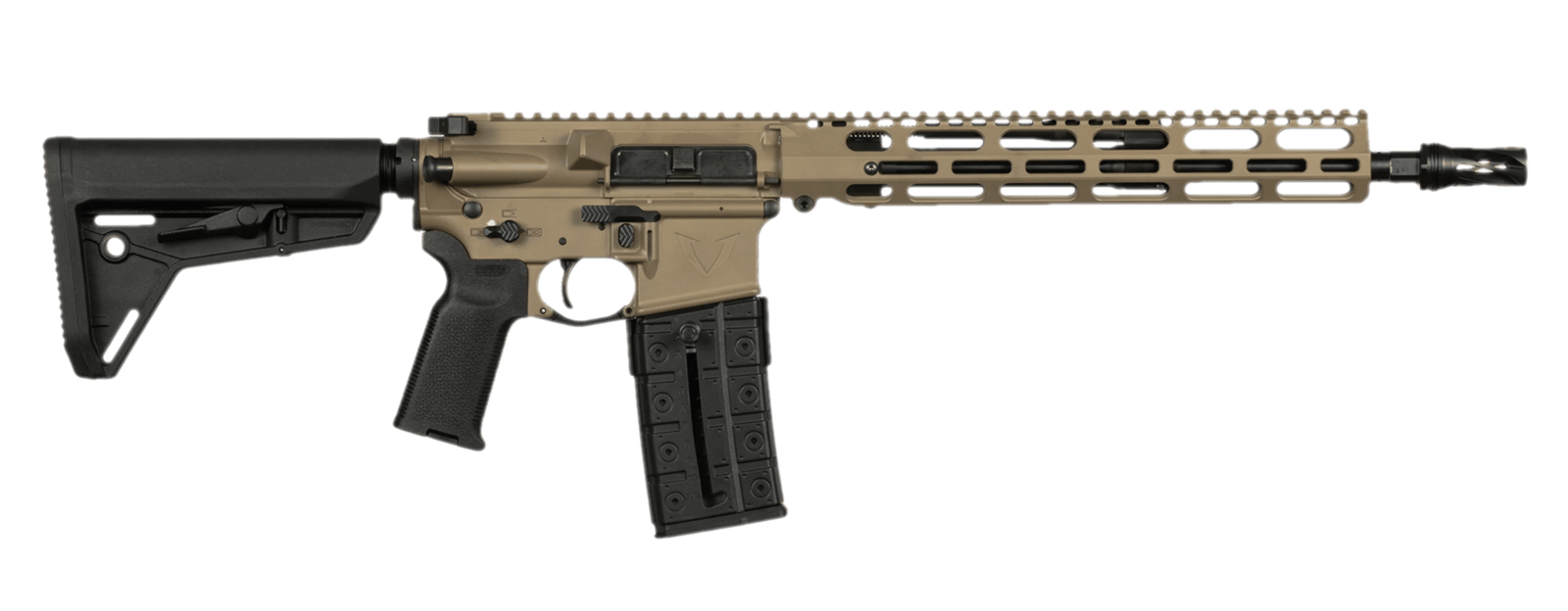 Vktr Industries V31100916621CA VK-1PW 5.56 NATO 10+1 13.70" Black Threaded Barrel, Flat Dark Earth Cerakote Aluminum Receiver w/Picatinny Rail, M-LOK Handguard, Black Magpul MOE SL Polymer Stock, Magp