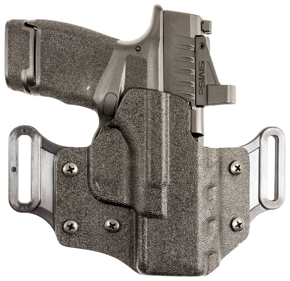 DeSantis Gunhide 195KA8WZ0 Veiled Partner  OWB Black Kydex Belt Slide Fits Springfield Prodigy w/wo Red Dot Fits 4.25-5" Barrel Right Hand