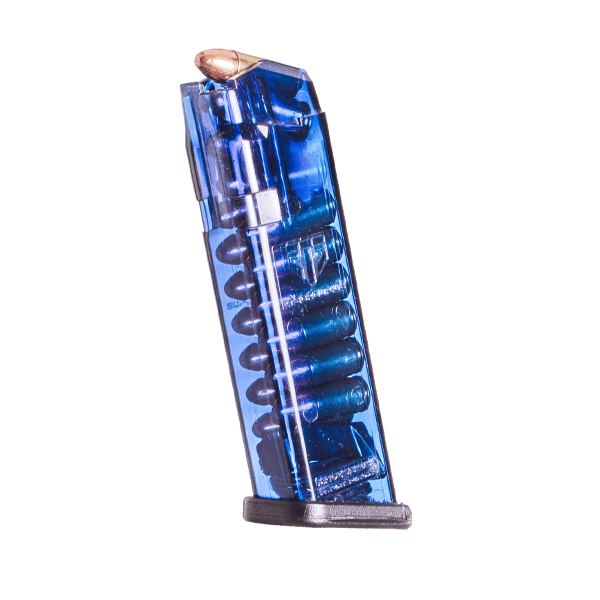 Elite Tactical Systems (ETS) Handgun Magazine Blue for Glock 17/18/19/19x/26/34/45 Gen 1-5 9mm Luger 17/rd