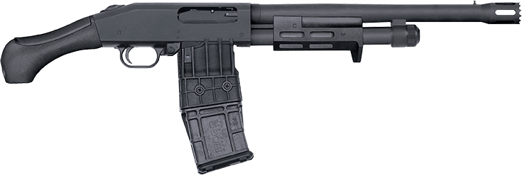 Mossberg 50217 590M Breacher 12 Gauge Pump 2.75" 10+1 14.38" Matte Blued Heavy Walled Barrel, M-LOK Forend, Matte Blued Drilled & Tapped Receiver, Black Birdshead Grip