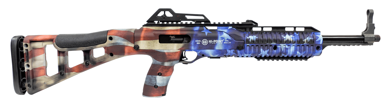 Hi-Point 4595TSFLG 4595TS Carbine 45 ACP 17.50" 9+1, American Flag, Skeletonized Stock, Adjustable Sights