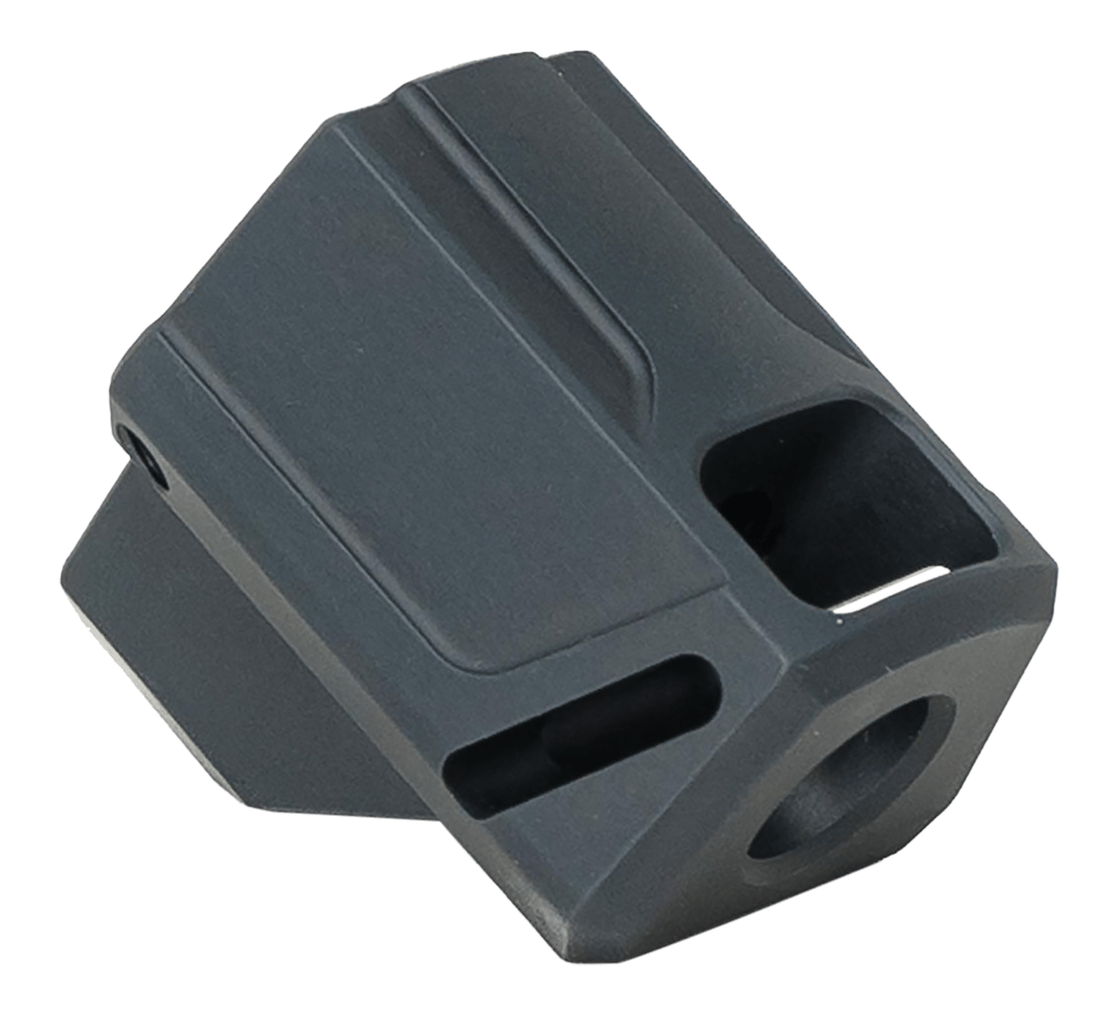 Faxon Firearms FFPACOMPDSS01 EXOS-515 Compensator for SIG 320F Black 1/2"x28 Threads 1.40" OAL 9mm