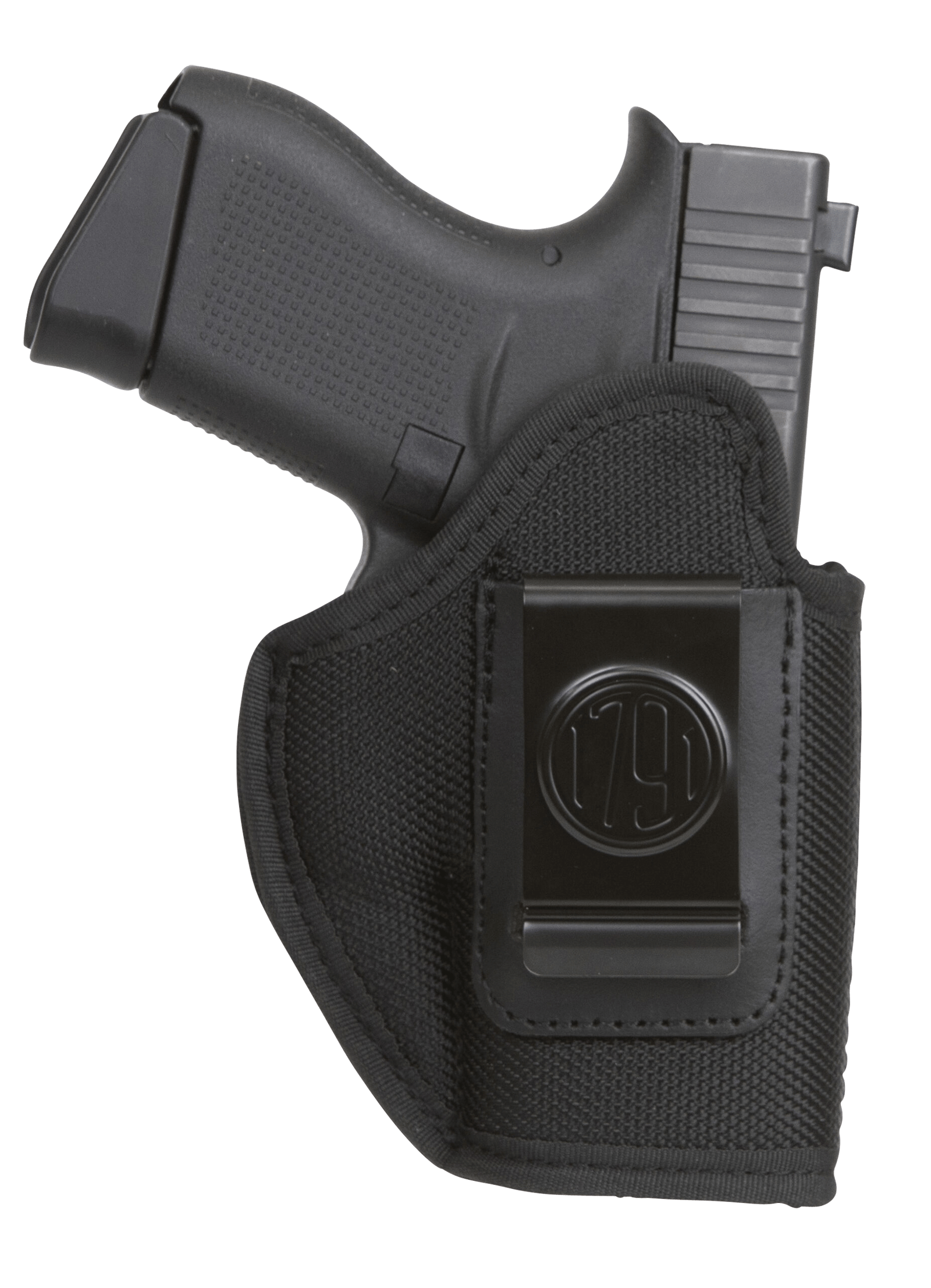 1791 Gunleather PNIWB3BLKL Premium Nylon  IWB Size 03 Black Ballistic Nylon Clip-On Left Hand