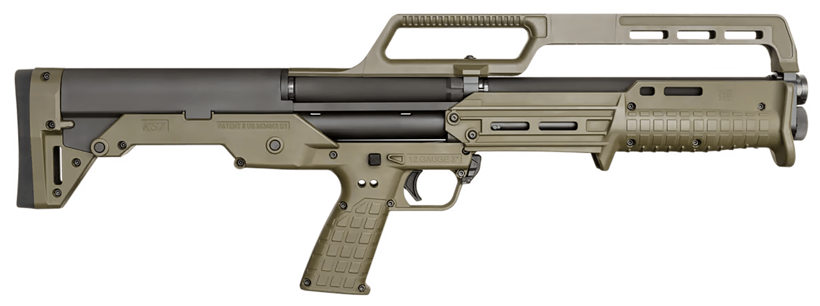 Kel-Tec KS7GRN-GEN2 KS7 G2 Bullpup Frame 12 Gauge Pump 3" 6+1 18.50" Black Steel Barrel, Green Receiver, M-LOK, Green Polymer Stock & Grip