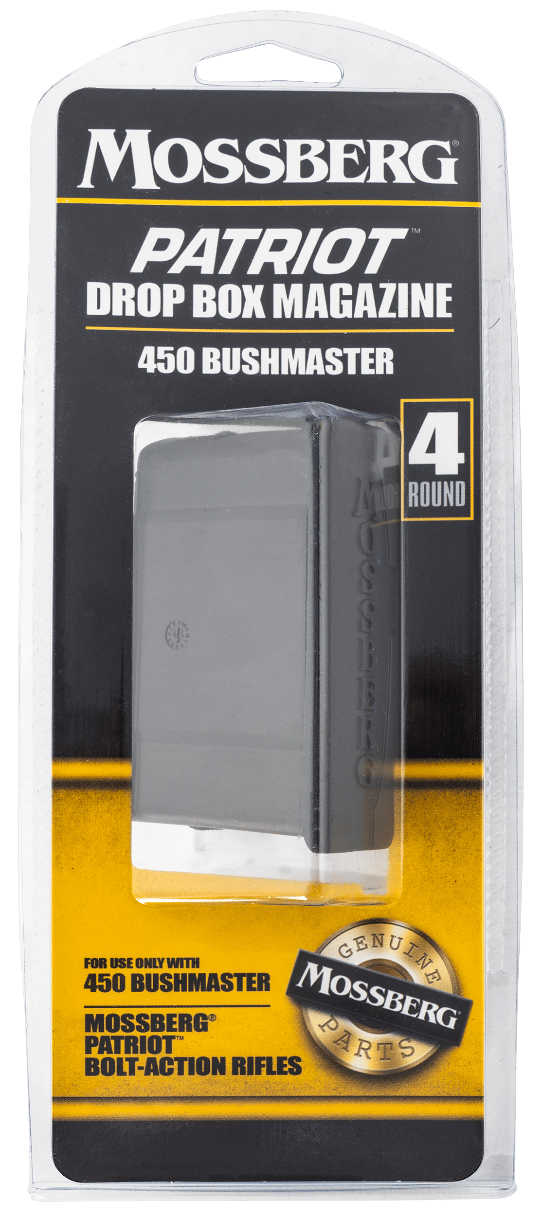 Mossberg 95037 Drop Box Magazine Patriot 4rd 450 Bushmaster Bolt Action Black