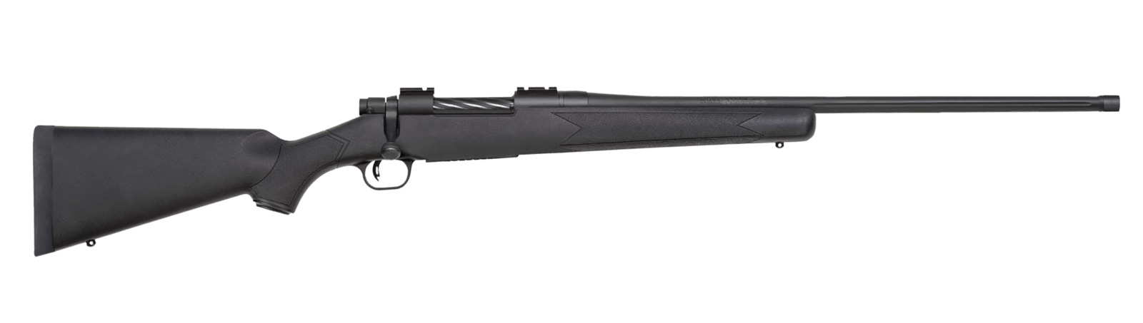 Mossberg 28234 Patriot Carbine 300 Win Mag 5+1 20" Matte Blued Threaded Bull Barrel, Matte Blued Drilled & Tapped Receiver, Fixed Black Synthetic Stock