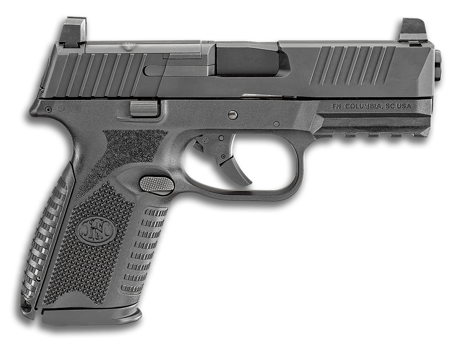 FN 66100588 509M MRD Mid-Size 9mm Luger 10+1 4" Black Recessed Crown Barrel, Matte Black Optic Ready/Serrated Stainless Steel Slide, Matte Black Polymer Frame w/Picatinny Rail, Ambidextrous