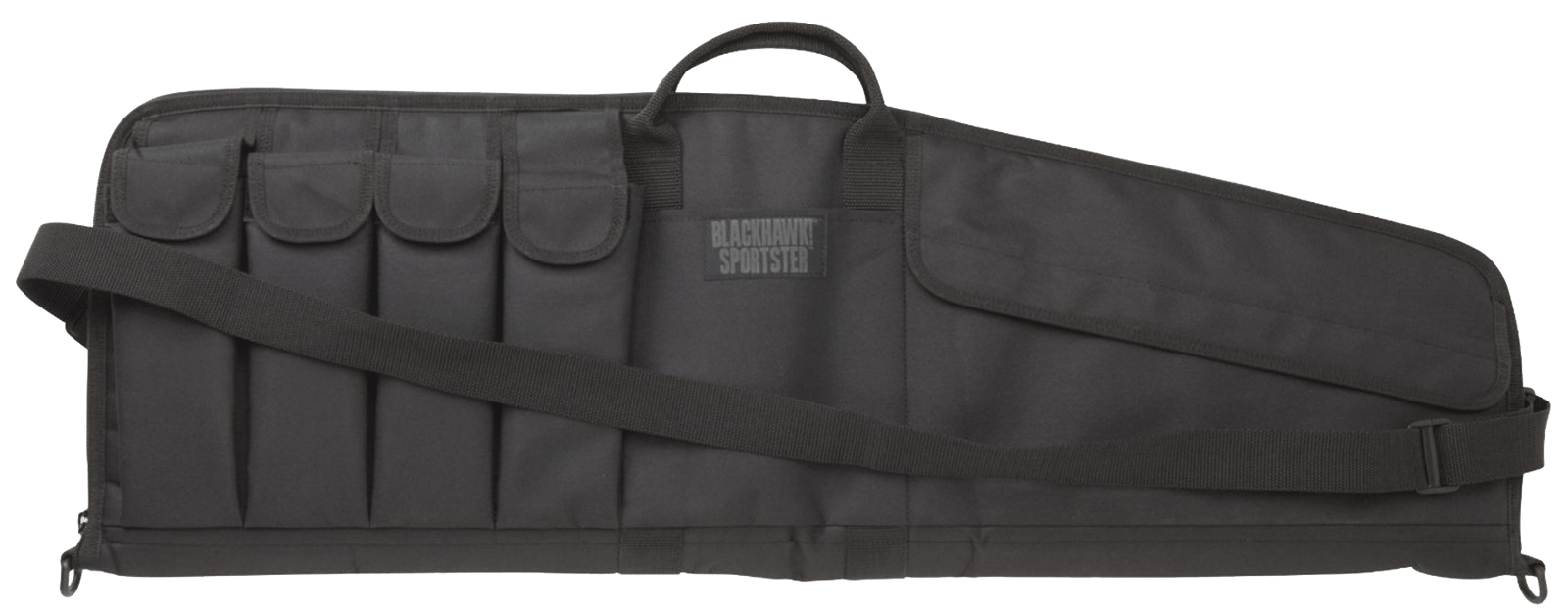 Blackhawk 74SG36BK Sportster Tactical Carbine Case 36" Black 600D Polyester w/ PVC Laminate 4 Mag Pocket 2 Large Accessory Pockets