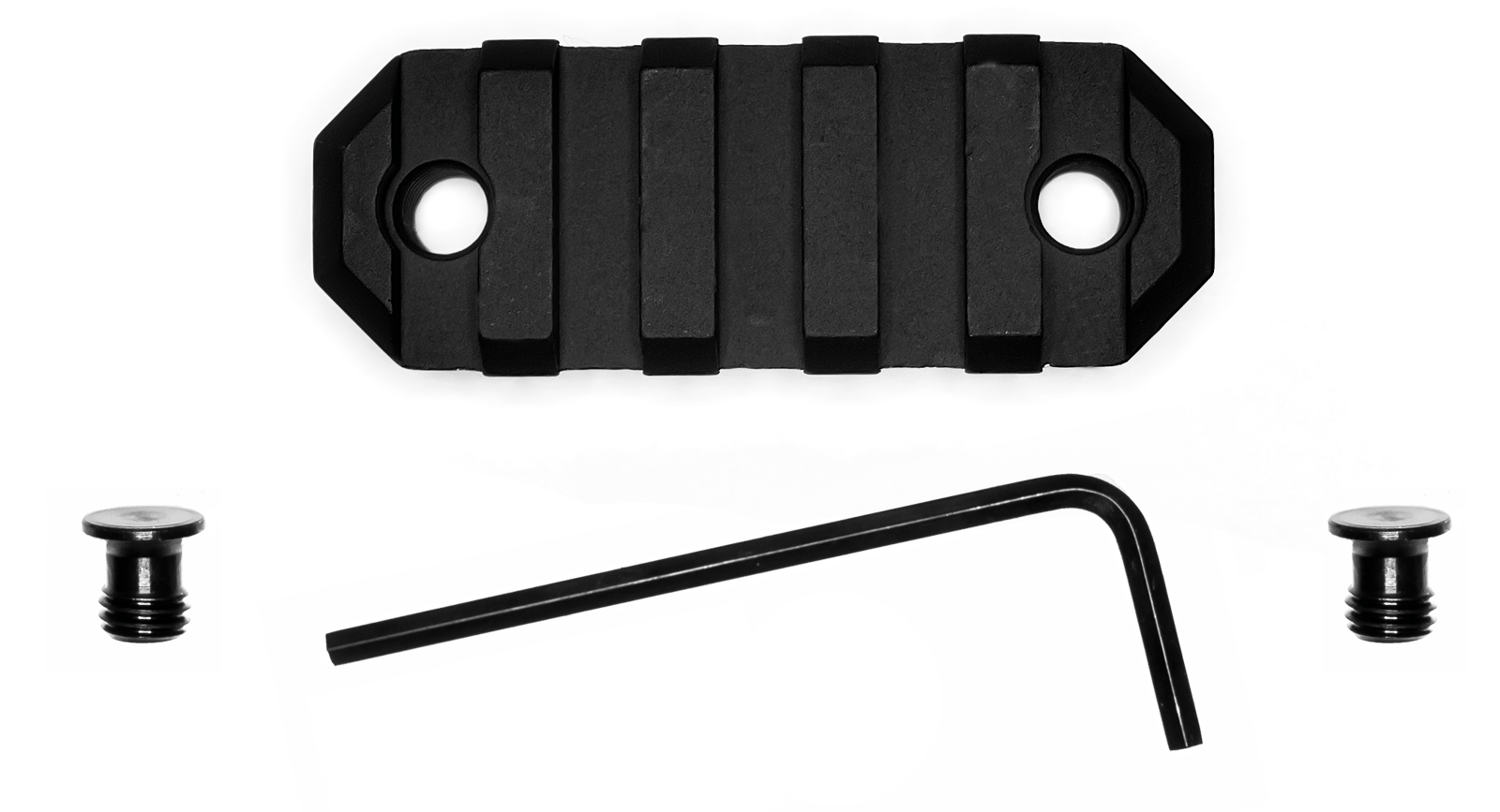 GrovTec US Inc GTSW227 2.2 Inch 5 Slot Keymod  Black Anodized
