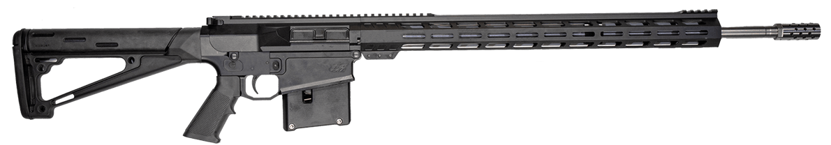 Great Lakes Firearms GL10LA7PRCSSBLK GLFA  7mm PRC 5+1 24" Stainless Threaded Barrel, Black Cerakote Picatinny Rail Aluminum Receiver, M-LOK Handguard, Hogue Fixed Black Synthetic Stock, Mil-Spec Grip