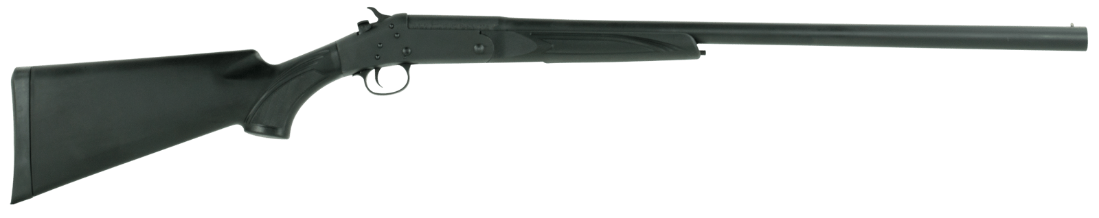 Stevens 22557 301  12 Gauge Break Open 3" 1rd 26" Matte Black Single Shot Barrel, Matte Black Carbon Steel Receiver, Fixed Matte Black Synthetic Stock, Ambidextrous
