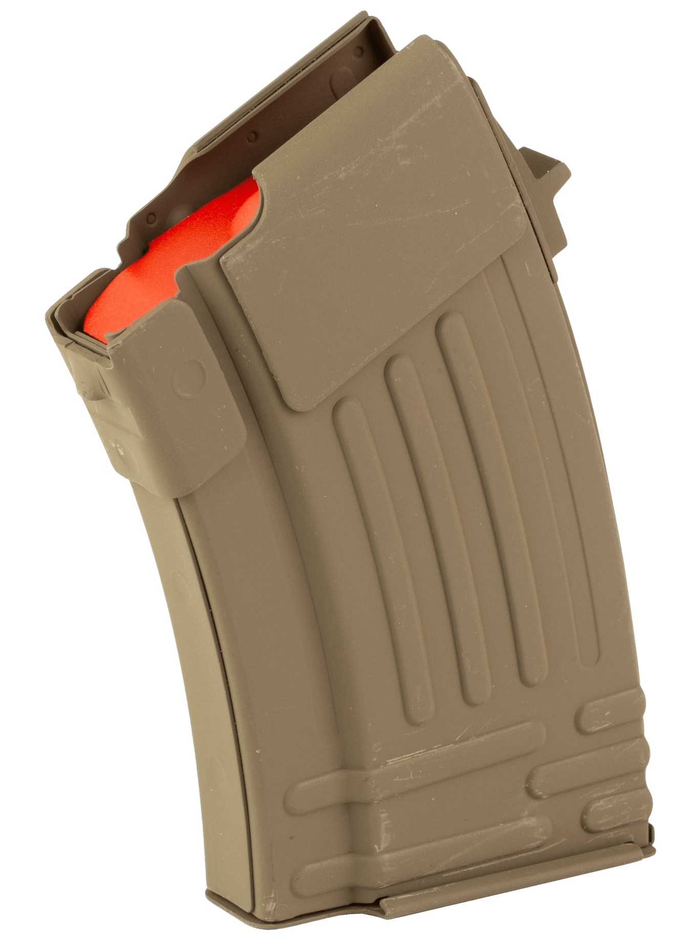 Global Ordnance LLC 810091157398   10rd Fully Ribbed 7.62x39mm Fits AK-47 FDE Steel