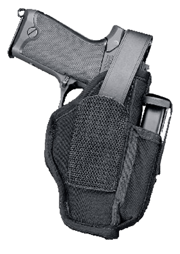 Uncle Mike's 70010 Sidekick Hip Holster IWB/OWB Size 01 Black Kodra Nylon Belt Clip Fits Medium Autos Fits 3-4" Barrel Belt 2.25" Wide Includes Adjustment Tool Ambidextrous