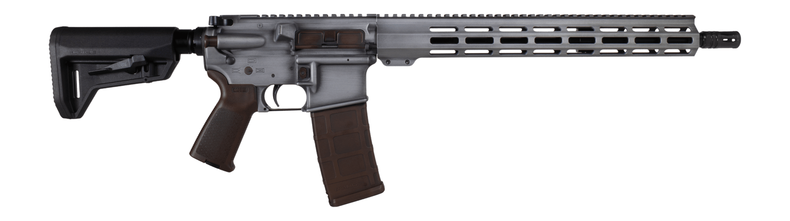 Shark Coast Tactical 300-169-1000-04 Pillager  5.56 NATO 30+1 16" Black Nitride Threaded Barrel, Aluminum Receiver w/Picatinny Rail, M-LOK Handguard, Magpul Collapsible Black Polymer Stock, Brown Magp