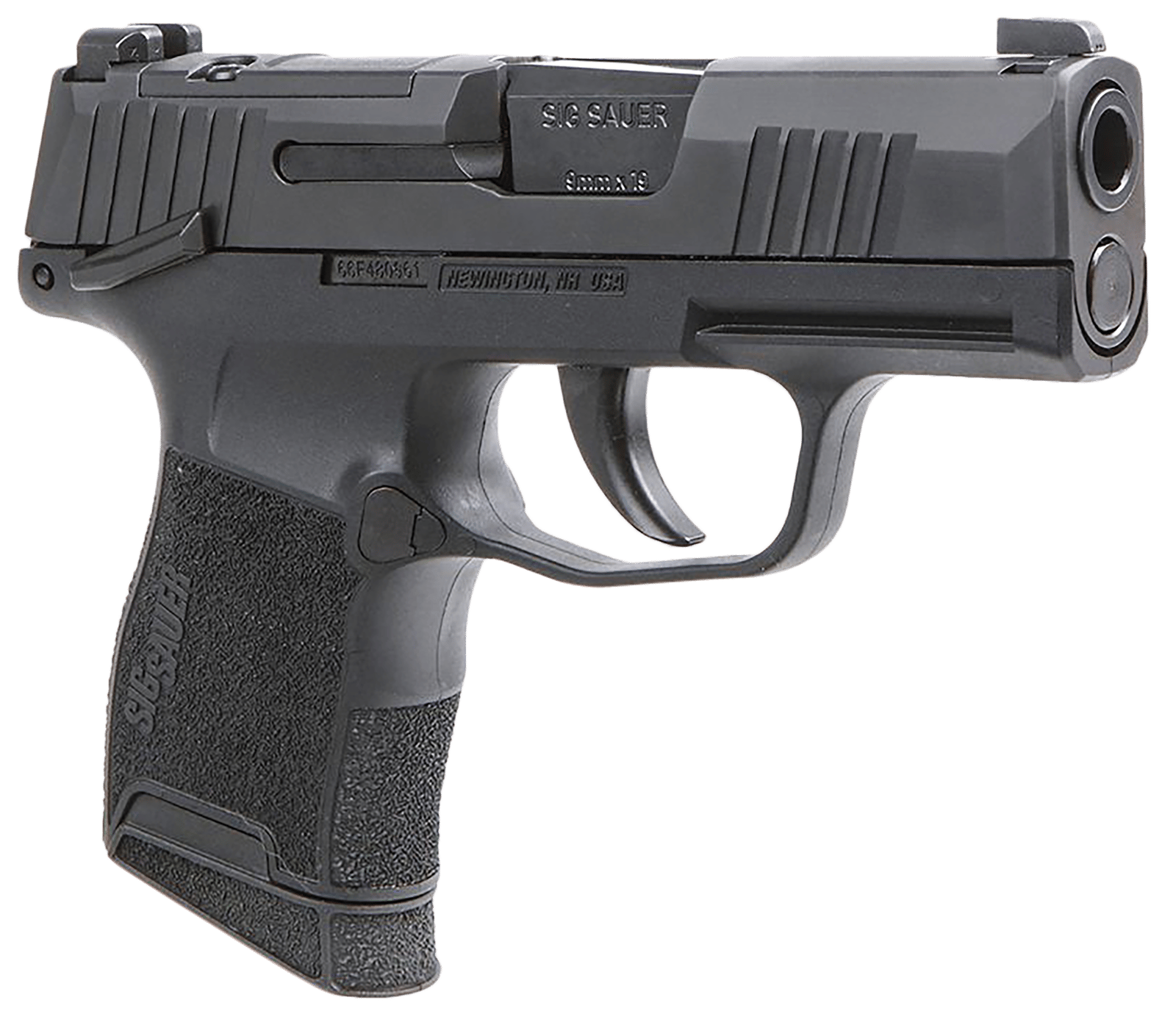 Sig Sauer 3659BXR3PMS P365 BXR Micro-Compact 9mm Luger 10+1, 3.10" Black Steel Barrel, Black Nitron Optic Ready/Serrated Slide, Black Stainless Steel Frame w/Picatinny Rail, Black Polymer Grips