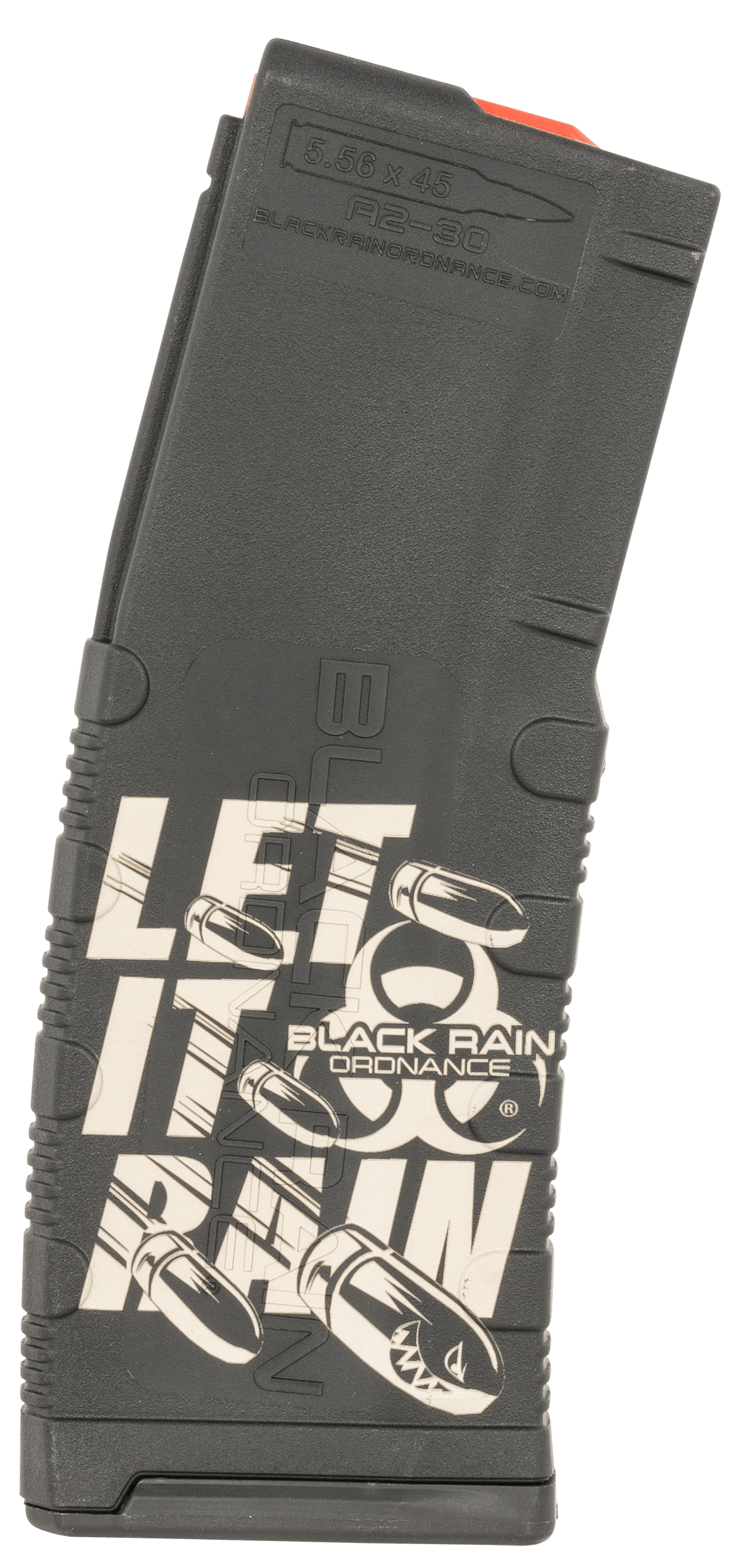 Black Rain Ordnance MAG30LETITRAINB Magazine  30rd 223 Rem/5.56 NATO Let It Rain Bullet Engraving Fits AR-15 Platform