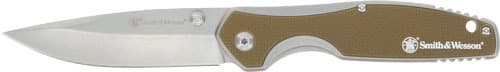 S&W KNIFE CLEFT 3.25" SPRING ASSIST G10 SCALES HANDLE