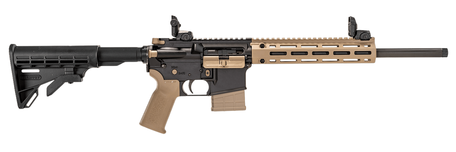 Tippmann Arms A101336 M4-22 LTE 22 LR 10+1 16" Black Parkerized Threaded Barrel, Matte Black Aluminum Receiver w/Picatinny Rail, FDE M-LOK Handguard, Composite Forend, Black Polymer Stock, FDE Gen2 Gr