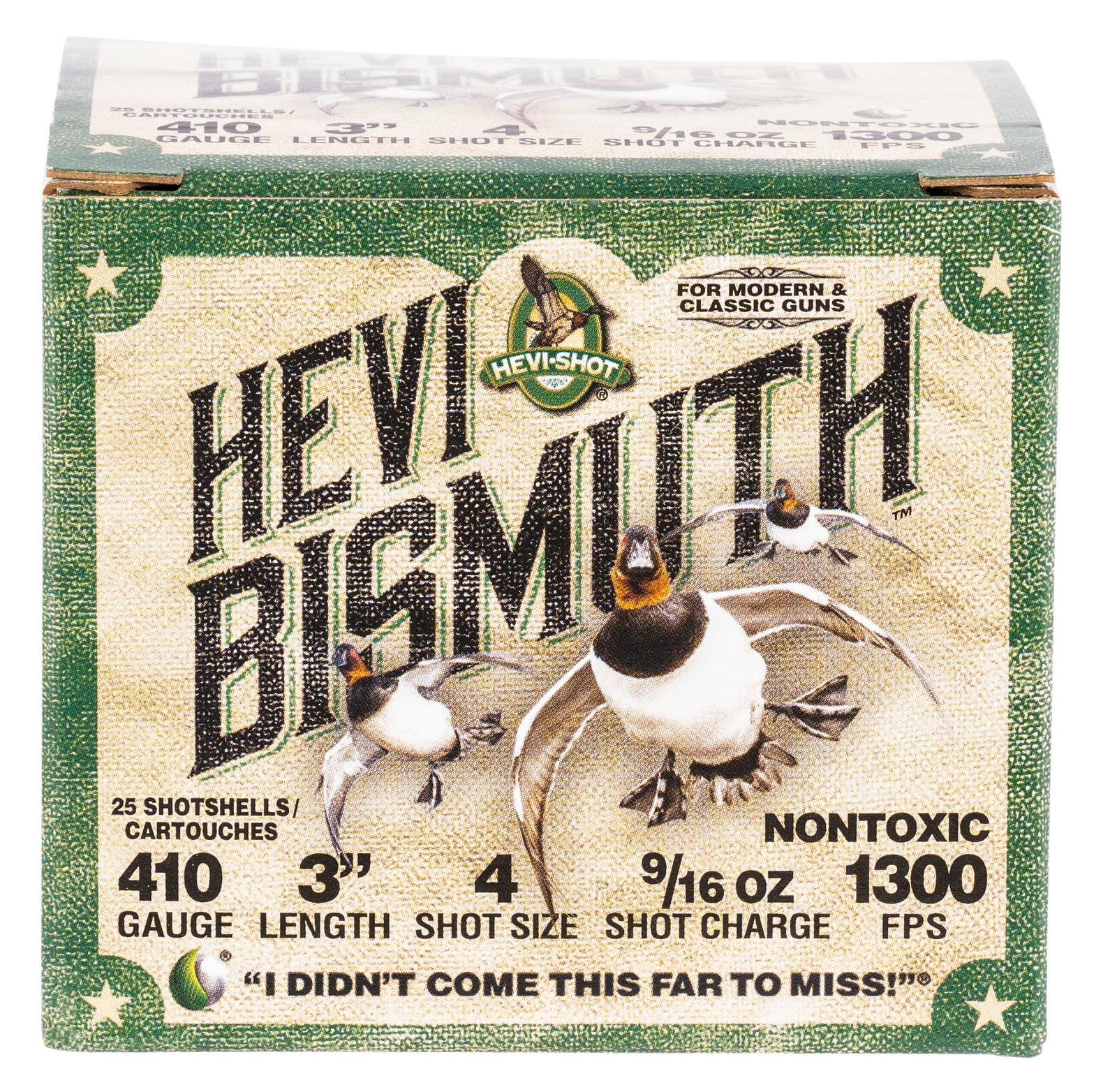 HEVI-Shot HS19004 HEVI-Bismuth  410Gauge 3" 9/16oz Bismuth 4Shot 25 Per Box/10 Case