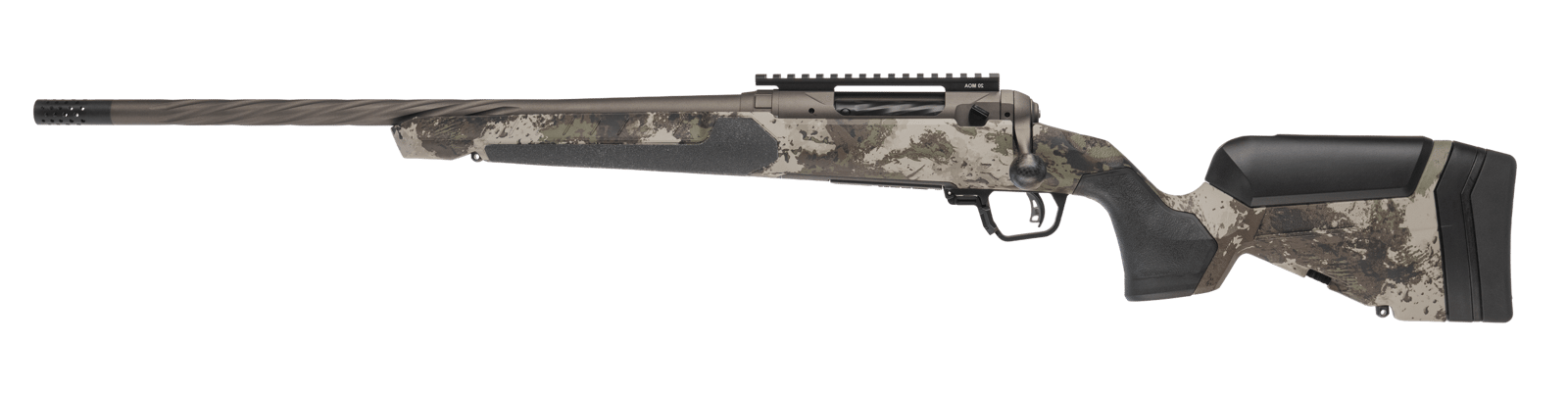 Savage Arms 32595 110 Core Hunter Pro 7mm PRC 3+1 22" Spiral Fluted Barrel, Savage Woodland Camo AccuStock w/AccuFit V2 Synthetic Stock, Left Hand