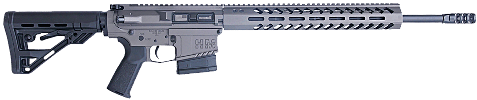 HM Defense HM1065 Avenger 6.5 Creedmoor 10+1 20" Black Cerakote Match Grade Barrel, Tungsten Gray Cerakote 14" Picatinny Rail Aluminum Receiver, Black Synthetic Mil-Spec HM Stock, Black Polymer Grip