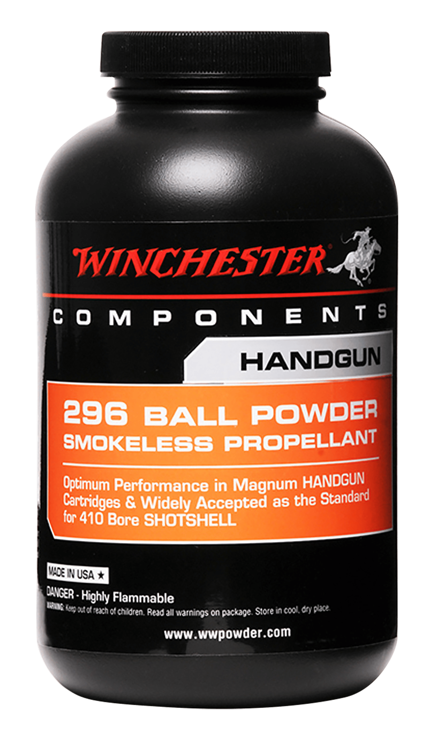 Winchester Powder 2961 Ball Powder 296 Handgun Multi-Caliber 1 lb