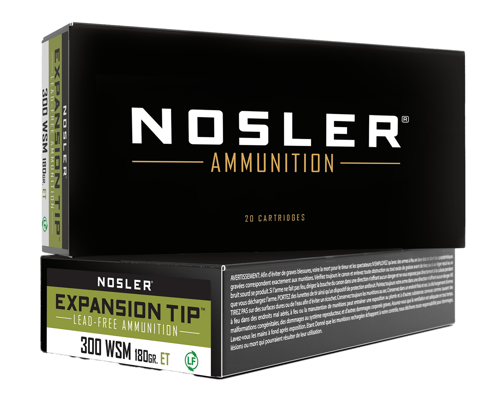 Nosler 40152 E-Tip  300WSM 180gr E Tip Lead Free 20 Per Box/10 Case