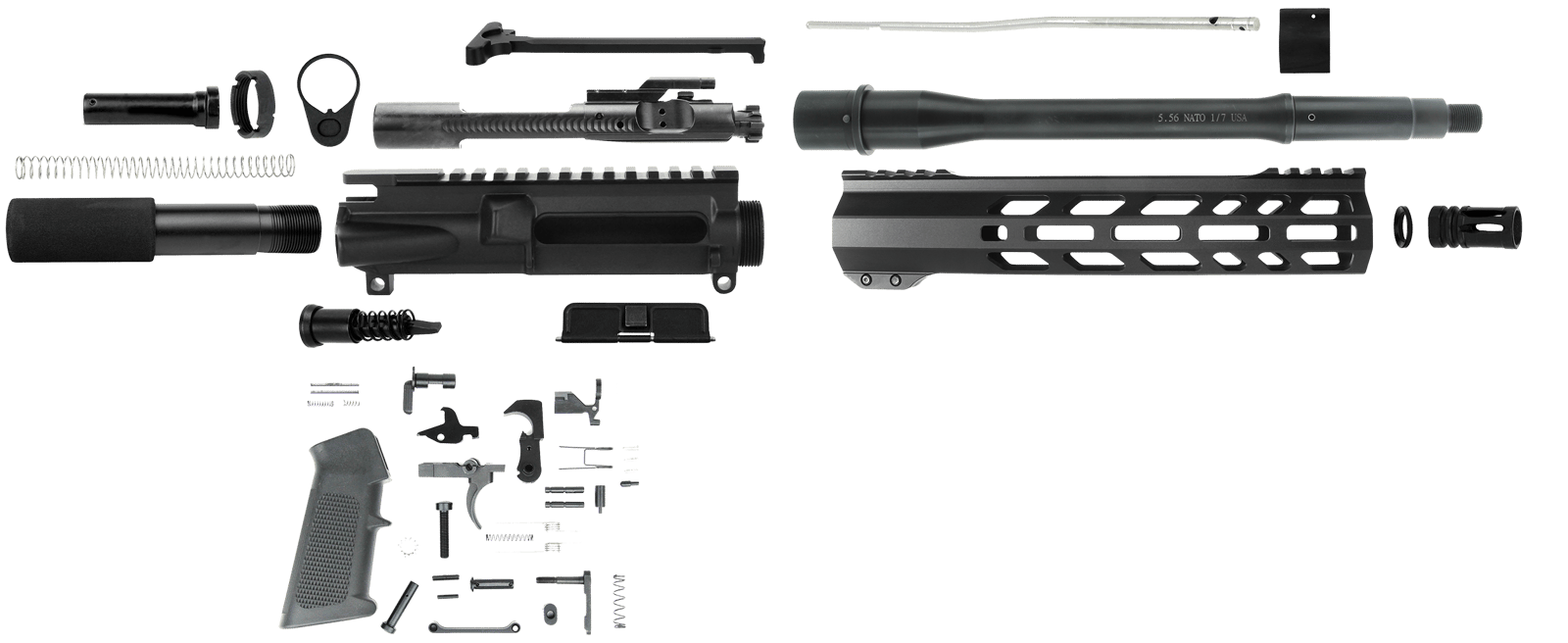 TacFire SSPK556LPK10 Pistol Kit  5.56x45mm NATO AR-Pistol Platform Black Steel