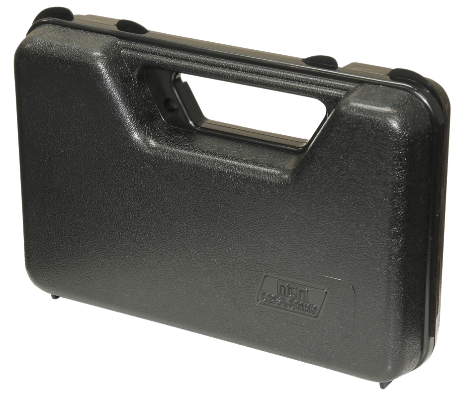 MTM Case-Gard 803R Single Handgun Case  made of Polypropylene w/ Black Finish Foam Padding Hinge & Latches 9" x 5.60" x 2" Interior Dimensions
