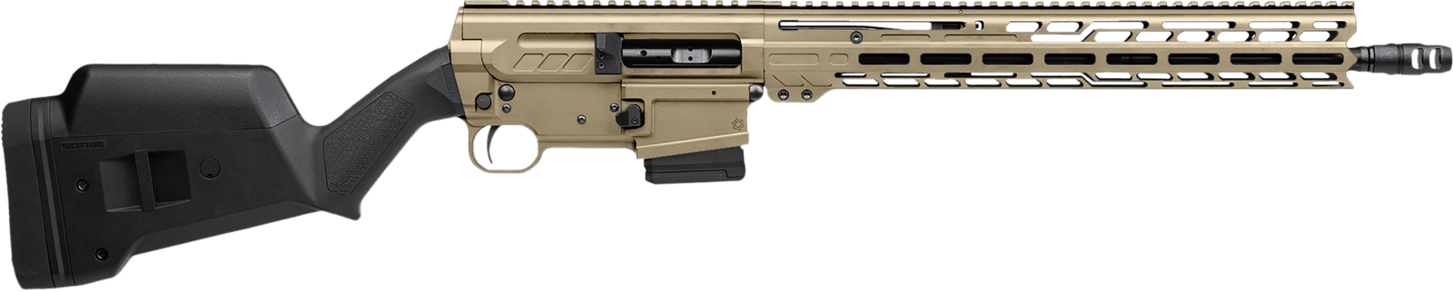 CMMG 30A650ACT Dissent BR4 *CA Compliant 300 Blackout 10+1 16.10" Black Nitride Threaded Barrel, Coyote Tan Cerakote Picatinny Rail Aluminum Receiver, Magpul SGA Black Synthetic Stock
