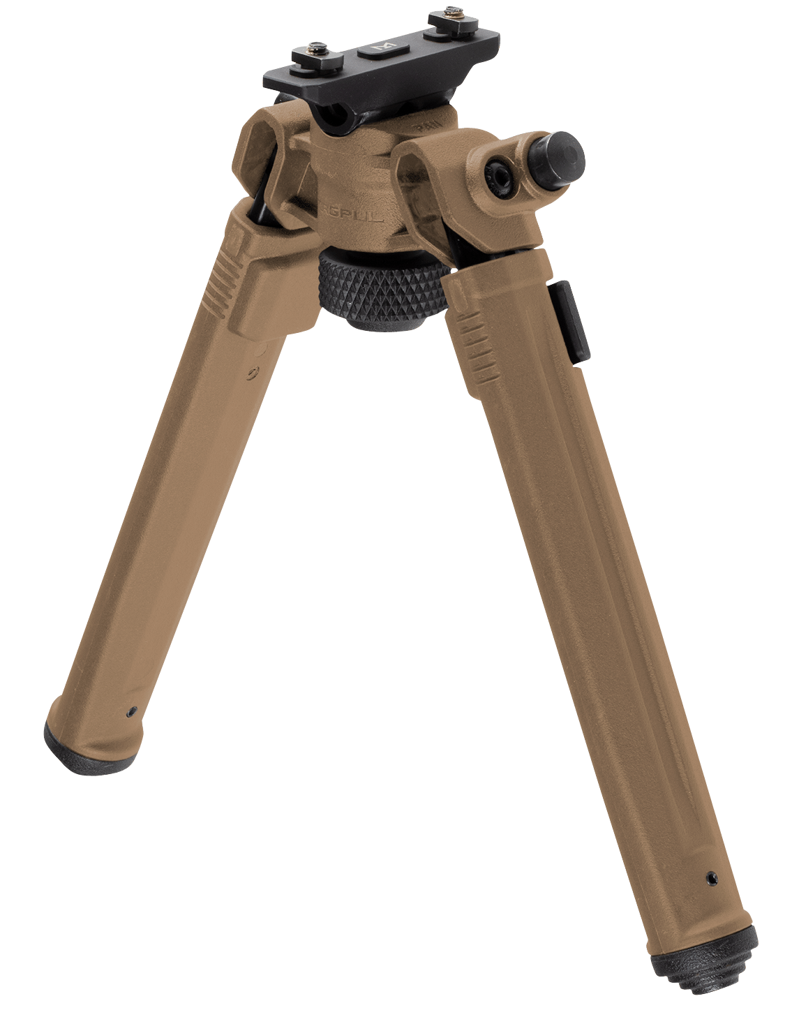 Magpul MAG933FDE Bipod  M-LOK Attachment, Flat Dark Earth Mil-Spec Anodized Aluminum,  6.80-10.30" Vertical Adjustment, Rubber Feet for AR-Platform