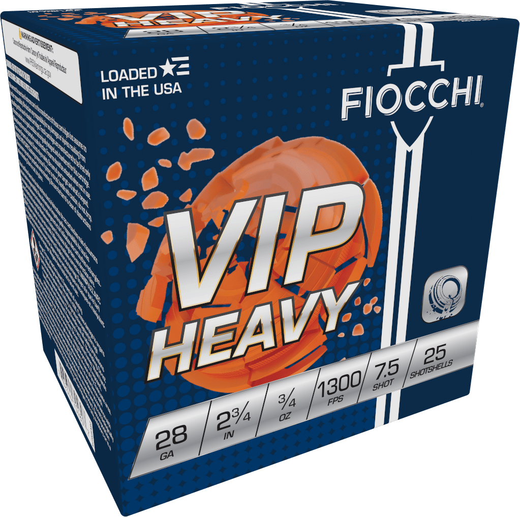 Fiocchi 28VIPH75 Exacta Target VIP Heavy 28Gauge 2.75" 3/4oz 7.5Shot 25 Per Box/10 Case