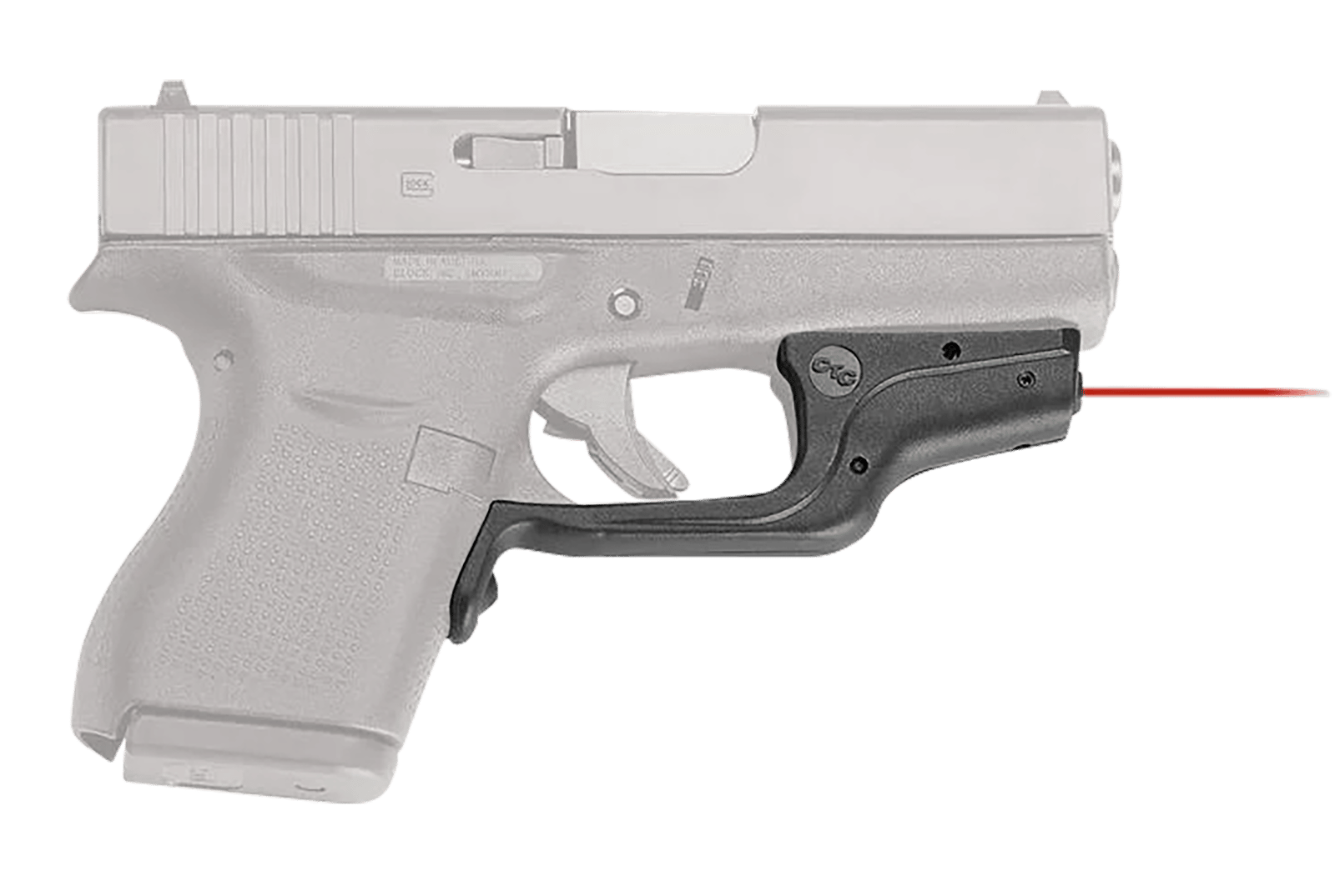 Crimson Trace 0143801 LG-443 Laserguard  Compatible w/Glock 42/43, Red Laser Black Polymer