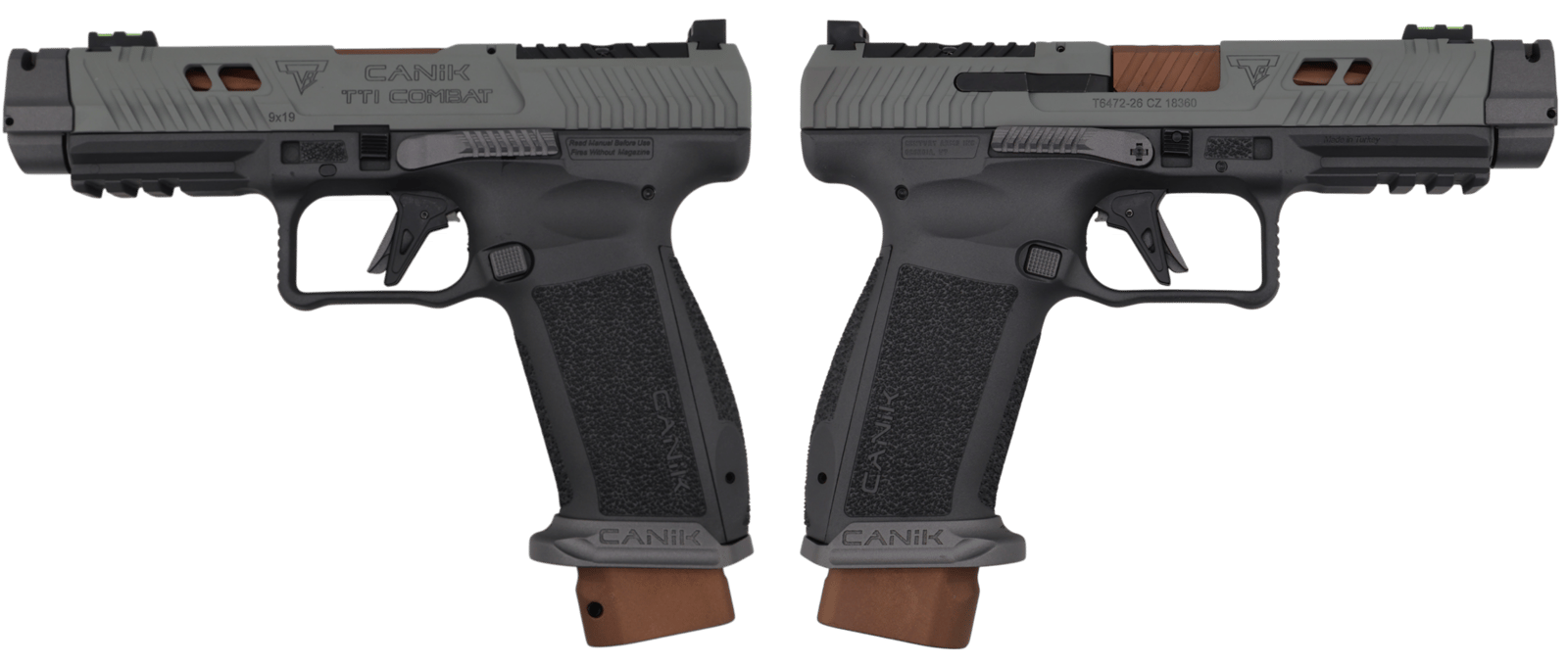 CENTURY CANIK TTI COMBAT SMOKE 9MM PISTOL 4.6" 2-18RD