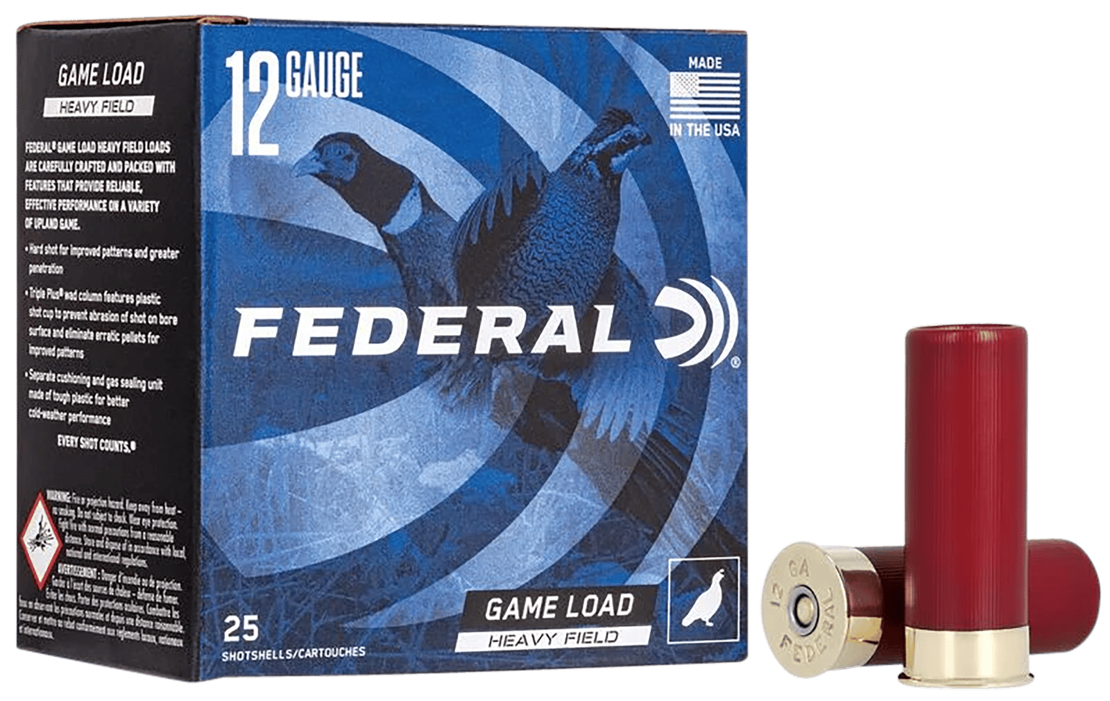 Federal H1256 Game-Shok Heavy Field 12Gauge 2.75" 1 1/4oz 6Shot 25 Per Box/10 Case