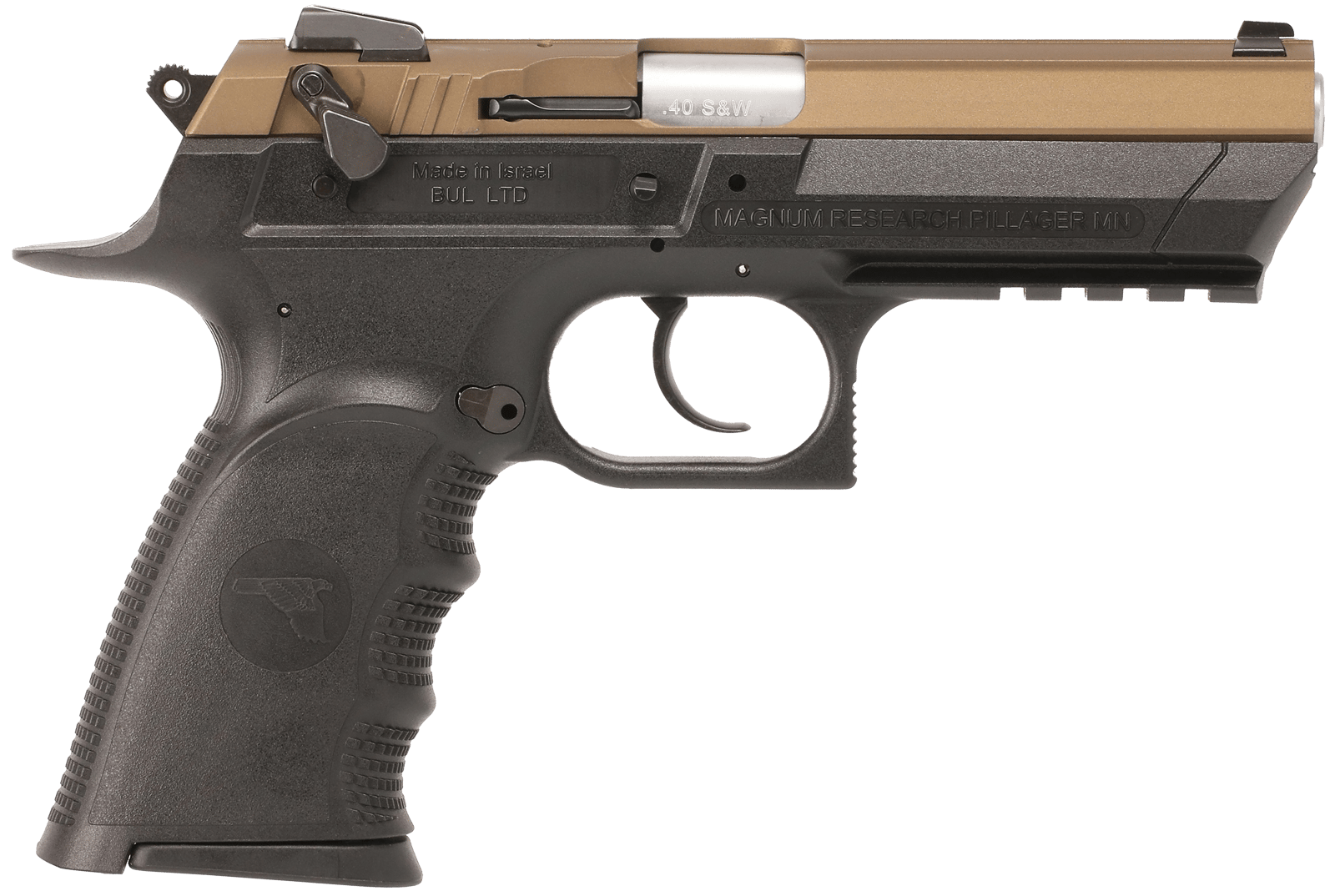 Magnum Research BE94133RLBB Baby Eagle III  40 S&W 12+1 4.43" Burnt Bronze Carbon Steel Slide Black Textured