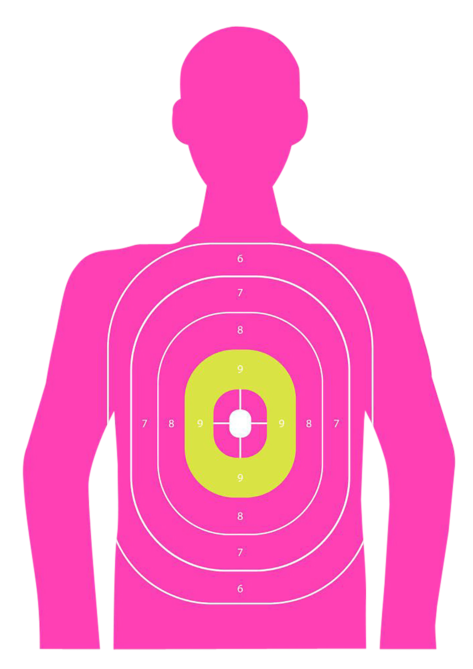 EZ-Aim 15653 In the Pink  Silhouette Paper Works w/Handgun/Shotgun/Airsoft Gun/BB Guns/Pellet Gun Pink 3 Pack