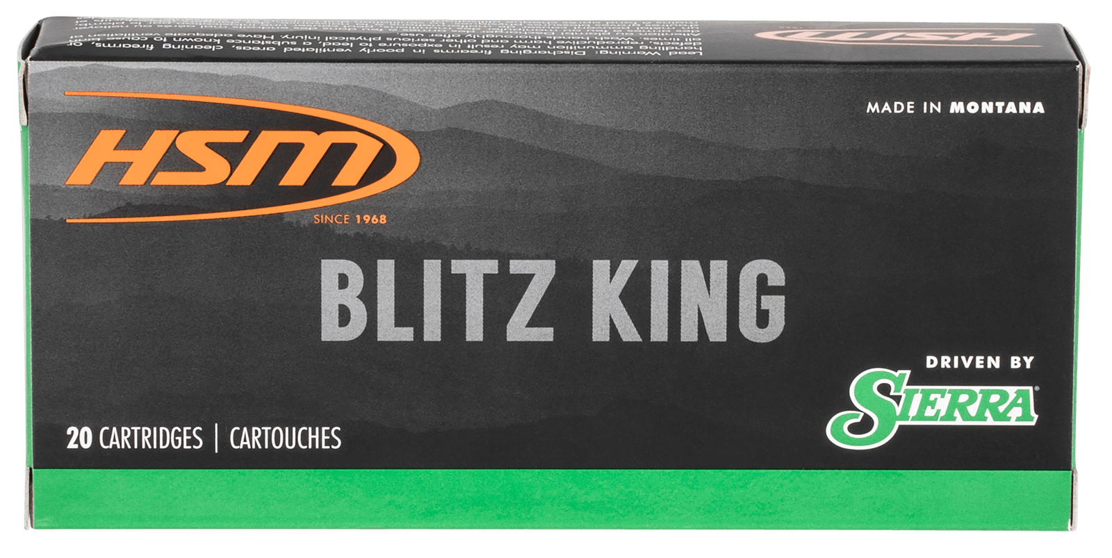 HSM 2225020N Varmint  22-250 Rem 55 gr Sierra BlitzKing 20 Per Box/ 25 Case