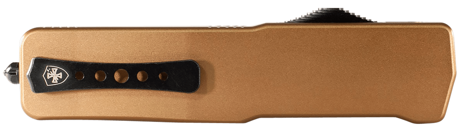 Templar Knife SAAB221 Premium LW  Small 3" OTF Tanto Plain Black Oxide Stonewashed Powdered D2 Steel Blade, 4.50" Bronze Anodized Aluminum Handle