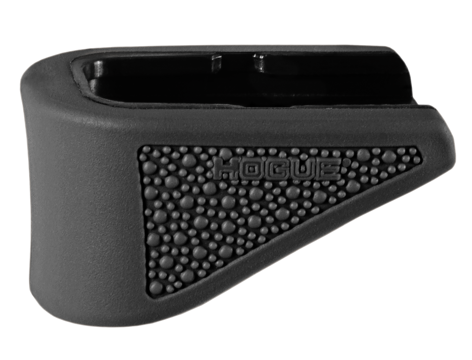 Hogue 18220  Extension Base Pad Fits Glock 42 Compatible w/ 6rd Magazine Black Overmolded Rubber