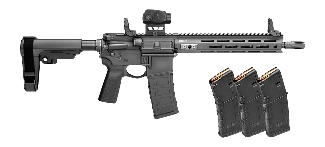Springfield Armory STV9115556BPV2PAC SAINT Victor V2 Gear Pac 5.56 NATO 30+1 11.50" Black Melonite Barrel, M-LOK Handguard, Black Hardcoat Anodize Aluminum Receiver w/Picatinny Rail, Black Polymer SB