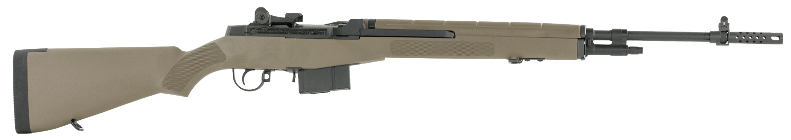 Springfield Armory MA9120CA M1A Standard Issue *CA Compliant 308 Win 10+1 22" Black Parkerized Steel Barrel w/Muzzle Brake, Black Parkerized Steel Receiver, Fixed Flat Dark Earth Synthetic Stock