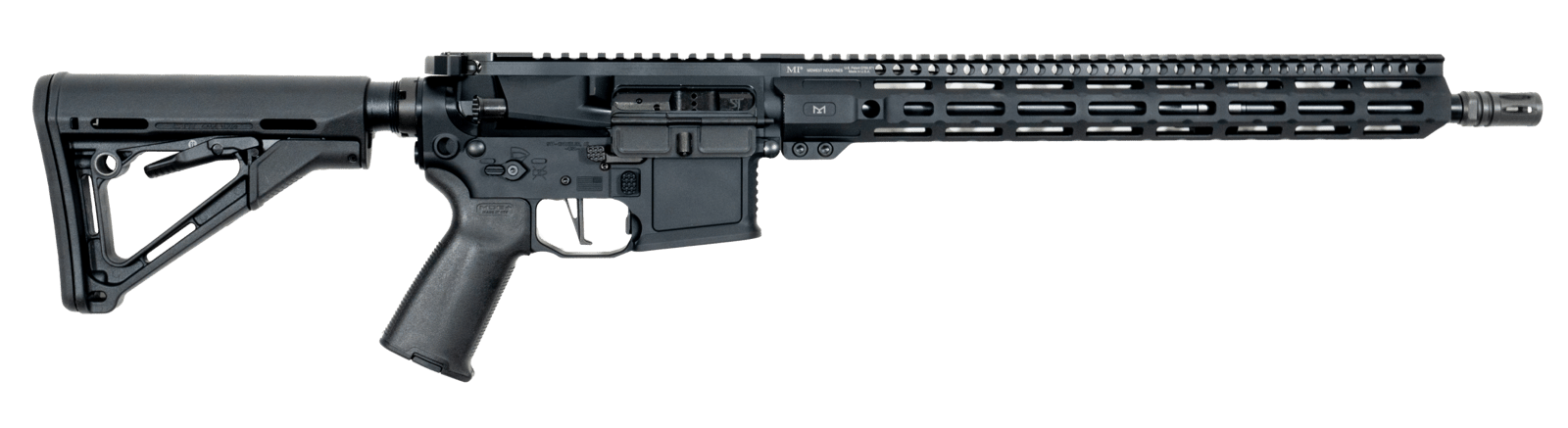 San Tan Tactical STT15-R-556-16 STT-15  5.56 NATO 16" Black Anodized Aluminum Receiver w/Picatinny Rail, M-LOK Handguard, Black Polymer Mil-Spec 6 Position Buffer Tube, Black Magpul Grip, Ambidextrous