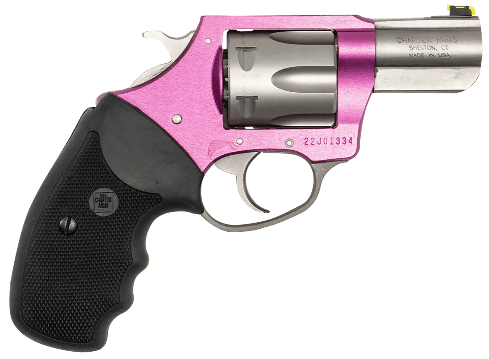 Charter Arms 53630 II Pink Lady II 38 Special 6rd 2.20" Matte Stainless Steel Barrel & Cylinder, Pink Aluminum Frame, Black Finger Grooved Rubber Grip, Exposed Hammer