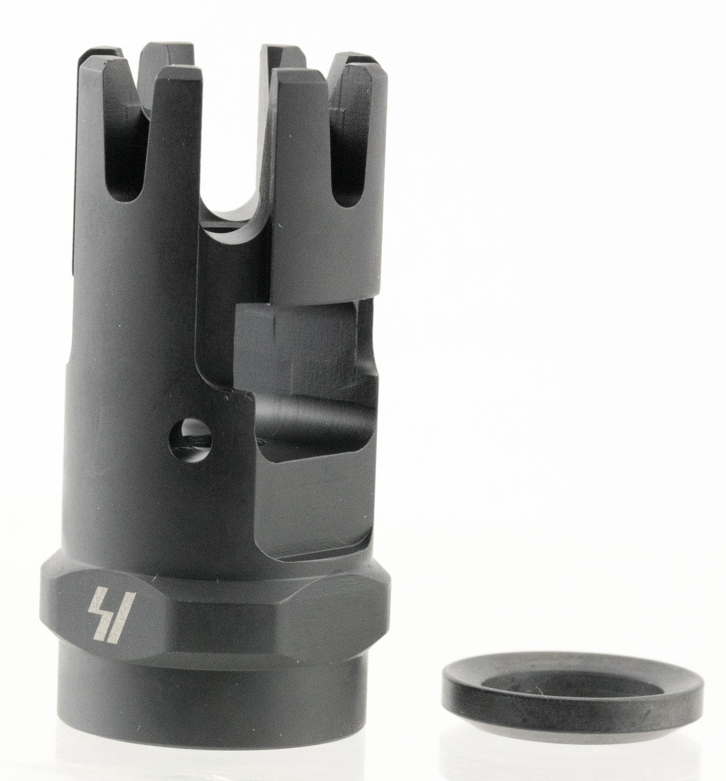 Strike Industries CCCOMP Checkmate Comp Black Steel with 1/2"-28 tpi Threads & 1.87" OAL for 223 Rem, 5.56x45mm NATO AR-Platform