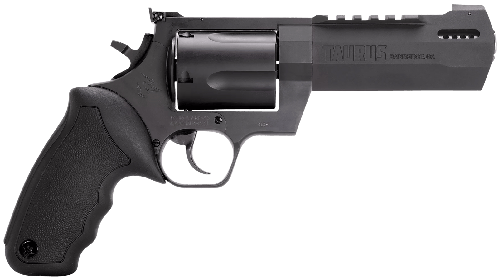 Taurus 2460051RH Raging Hunter  460 S&W Mag 5rd 5.12" Matte Black Barrel Matte Black Oxide Steel Cylinder & Frame Black Rubber with Integrated Cushion Insert Grip