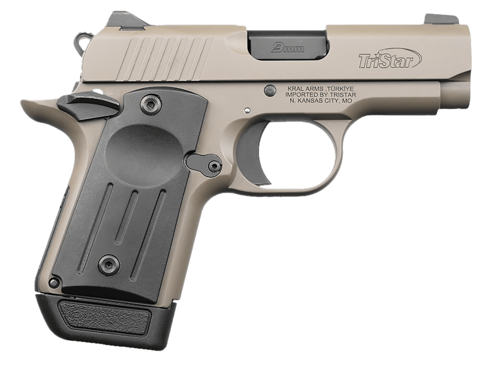 TriStar 85708 Protege X  Sub-Compact Frame 9mm Luger 7+1 3.20" Black Steel Barrel, Flat Dark Earth Cerakote Serrated Steel Slide, Flat Dark Earth Cerakote Frame, Black Polymer Grip