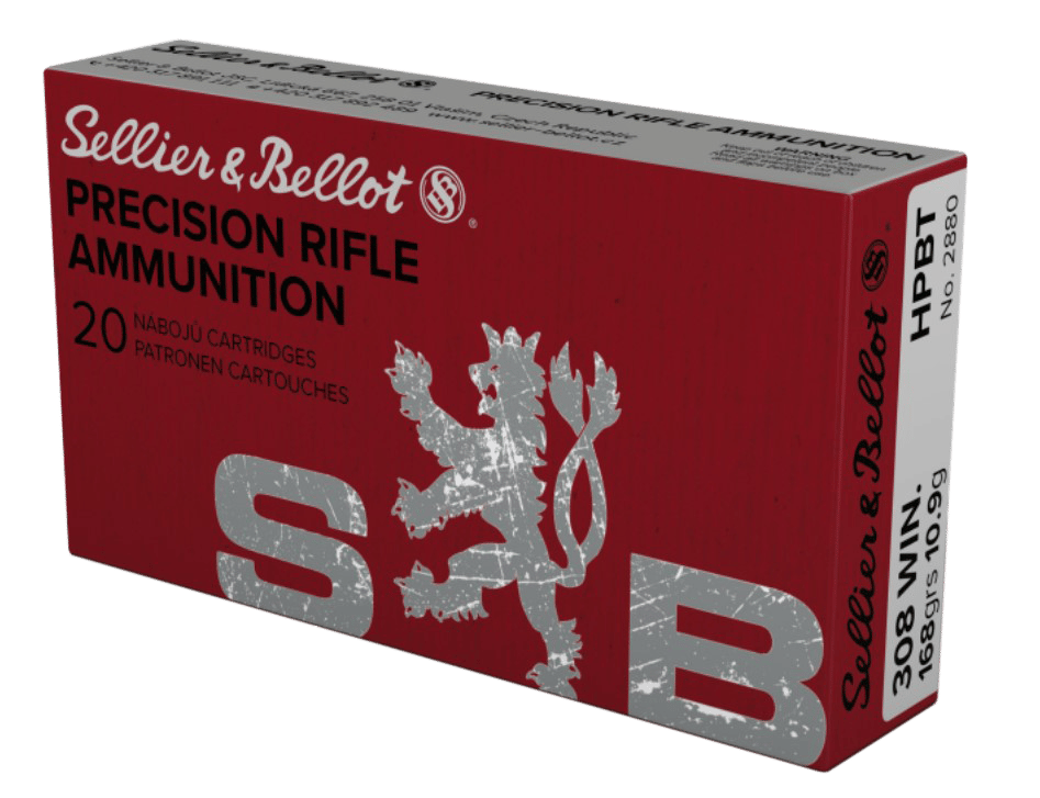 Sellier & Bellot SB308G Rifle  308Win 168gr Hollow Point Boat Tail 20 Per Box/25 Case