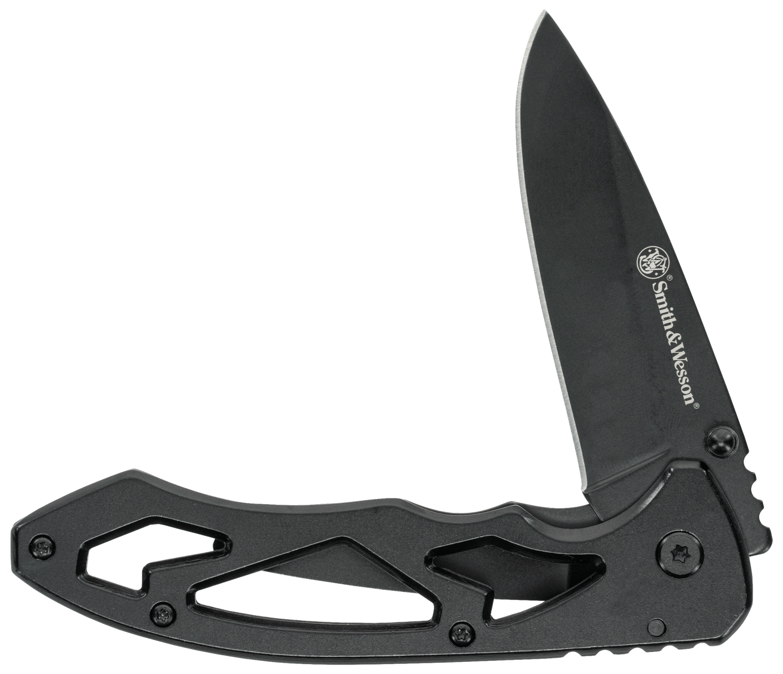 Uncle Henry CK400LCP Skeletonized  Large 3" Folding Drop Point Plain Stainless Steel Blade 4.40" Handle Includes Pocket Clip