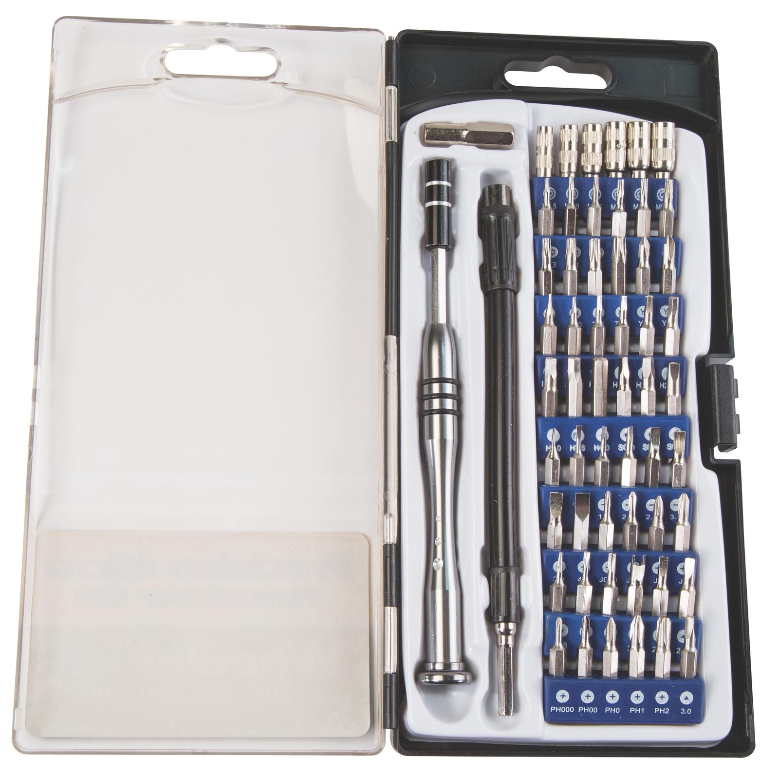 Wheeler 564018 Precision Micro Screwdriver Set Chrome Plated Steel Extendable Handle 58 Pieces